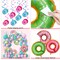 60 Pcs Candyland Party Decorations, Donut Party Supplies with Happy Birthday Banner, Cake Topper, Swirls, and Balloons